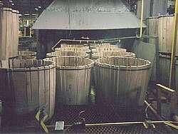 Several barrels during the production process
