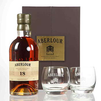Aberlour 18 years with two glasses