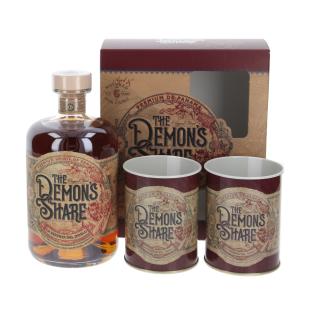 The Demon's Share rum spirit with 2 metal cans (B-goods) 6 Years